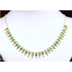 10KT GOLD EM, DIA NECKLACE MSRP $8600