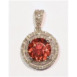 14KT GOLD TOURMALINE, DIA PENDANT MSRP $3200