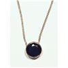 Image 1 : 10KT GOLD SAPPHIRE PENDANT NECKALCE