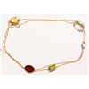 Image 2 : 14KT GOLD GEMSTONE NECKLACE MSRP $1850