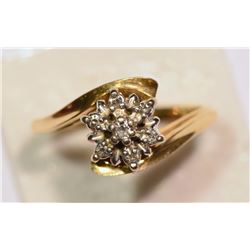 14KT GOLD DIAMOND RING MSRP $850