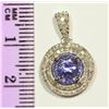 Image 2 : 14KT GOLD TANZANITE, DIAMOND PENDANT
