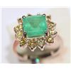 Image 3 : 14KT GOLD EMERALD, DIAMOND RING  MSRP $13,668