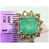 Image 4 : 14KT GOLD EMERALD, DIAMOND RING  MSRP $13,668