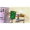 Image 2 : 14KT GOLD EMERALD RING MSRP $1082