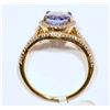 Image 4 : 14KT GOLD TANZANITE, DIAMOND RING