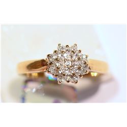 14KT GOLD DIAMOND RING MSRP $825