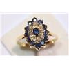 Image 2 : 14KT GOLD SAPPHITE, DIAMOND RING
