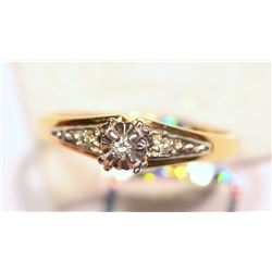 14KT GOLD DIAMOND RING MSRP $600