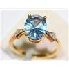 Image 1 : 14KT GOLD BLUE TOPAZ RING MSRP $1750