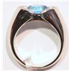 Image 3 : 14KT GOLD BLUE TOPAZ, DIAMOND RING