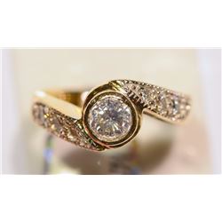 14KT GOLD DIAMOND RING MSRP $13,409