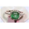 Image 1 : 14KT GOLD EMERALD, DIAMOND RING MSRP $7129