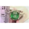 Image 2 : 14KT GOLD EMERALD, DIAMOND RING MSRP $7129