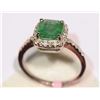 Image 3 : 14KT GOLD EMERALD, DIAMOND RING MSRP $7129