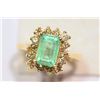 Image 1 : 10KT GOLD EMERALD, DIAMOND RING MSRP $9920