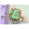 Image 2 : 10KT GOLD EMERALD, DIAMOND RING MSRP $9920