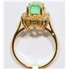 Image 3 : 10KT GOLD EMERALD, DIAMOND RING MSRP $9920