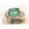 Image 1 : 14KT GOLD DIAMOND, EMERALD RING MSRP $9541