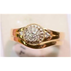 10KT GOLD DIAMOND RING SET MSRP $1233