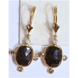 14KT GOLD DIAMOND EARRINGS MSRP $3250