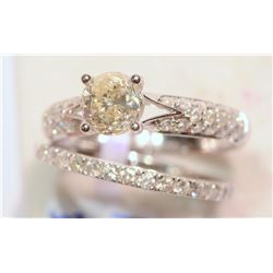 14KT GOLD DIAMODN RING SET MSRP $11,410