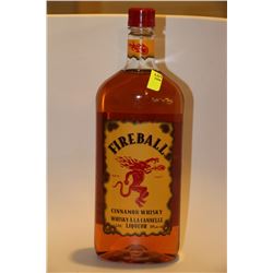1 BOTTLE OF 1.14L OF FIREBALL CINNAMON WHISKY