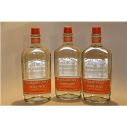 3 BOTTLES OF DR.MCGILLICUDDY'S PEACH LIQUOR
