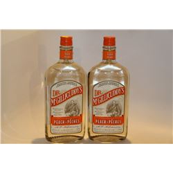 2 BOTTLES OF DR.MCGILLICUDDY'S PEACH LIQUOR