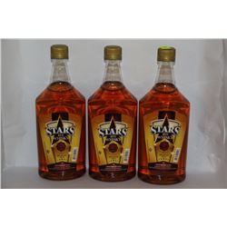 3 BOTTLES OF STARS RYE WHISKY