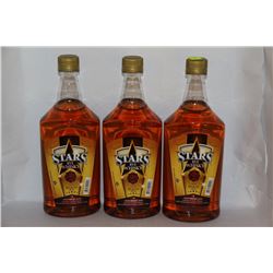 3 BOTTLES OF STARS RYE WHISKY