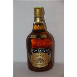 750ML GIBSON'S CANADIAN WHISKY AGED 12 YRS