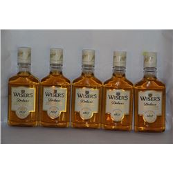 5 BOTTLES OF WISERS DELUXE CANADIAN WHISKY