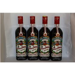 4 BOTTLES OF GABRIEL BOUDIER BLACKCURRRENT LIQUEUR
