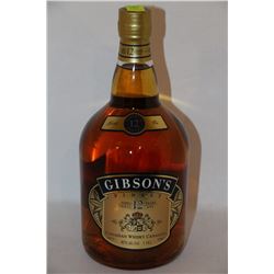 1.14L BOTTLE OD GIBSON'S CANADIAN WHISKY