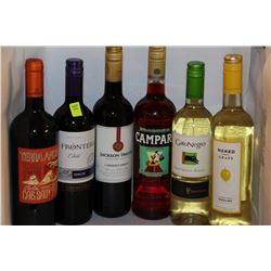 6 BOTTLES OF ASSORTED WINE
