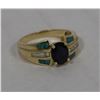 Image 1 : IOLITE DIAMOND AND OPAL RING 14K GOLD