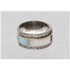 Image 1 : STERLING SILVER MOTHER OF PEARL INLAY RING