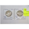 Image 1 : MINT 1066 50 CENT SILVER COINS X2