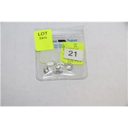 5 LOOSE WHITE TOPAZ GEM STONES