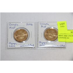 MINT 2006 UNCIRCULATED OLYMPIC LOONIES X2