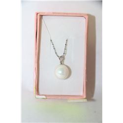 SEA SHELL PEARL PENDANT NECKLACE, 14MM