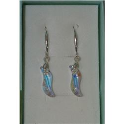 HANDCRAFTED SWAROVSKI CRYSTAL EARRINGS  .925
