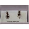 Image 1 : STERLING SILVER AND GARNET EARRINGS