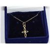 Image 1 : 10K GOLD FANCY CROSS ON 16" CHAIN