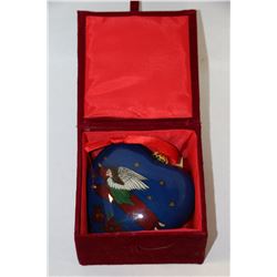 LIMITED EDITION REVERSE HANDPAINTED XMAS ORNAMENT