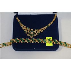 22CT GOLD PLATED NECKLACE AND BRACELET