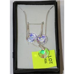HANDCRAFTED SWAROVSKI CRYSTAL EARRINGS AND