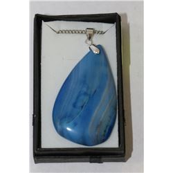 HAND SET DRUZY GEODE AGATE TEAR DROP SHAPED