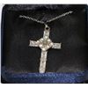 Image 1 : LADIES SILVER CHAIN WITH GEMSTONE CROSS